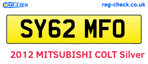 SY62MFO are the vehicle registration plates.