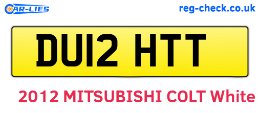 DU12HTT are the vehicle registration plates.