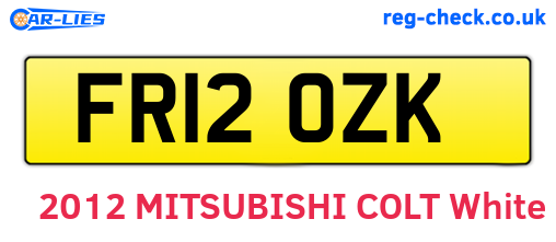 FR12OZK are the vehicle registration plates.