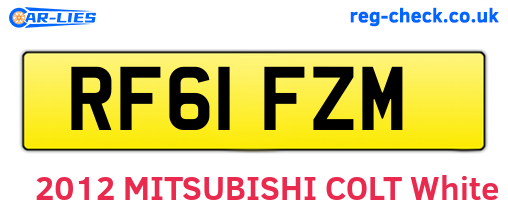 RF61FZM are the vehicle registration plates.