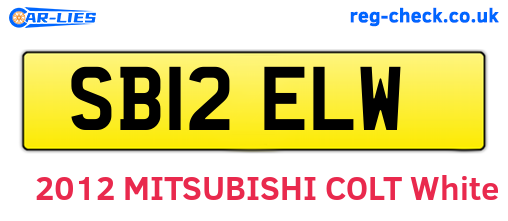 SB12ELW are the vehicle registration plates.