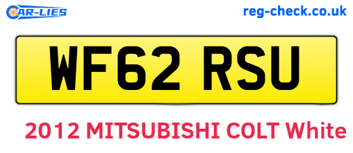 WF62RSU are the vehicle registration plates.