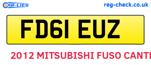 FD61EUZ are the vehicle registration plates.