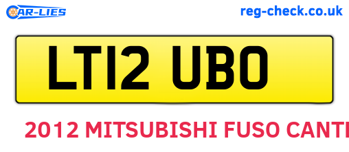 LT12UBO are the vehicle registration plates.