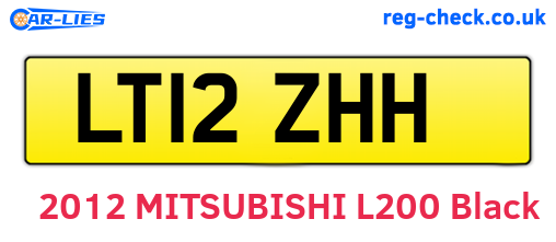 LT12ZHH are the vehicle registration plates.