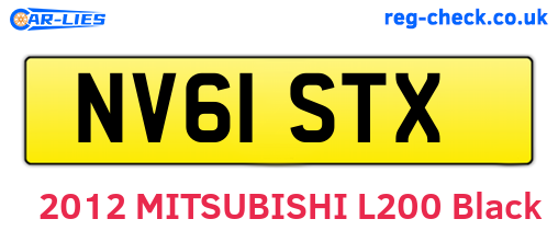 NV61STX are the vehicle registration plates.