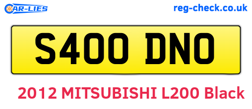 S400DNO are the vehicle registration plates.