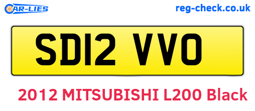 SD12VVO are the vehicle registration plates.