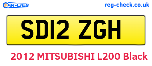 SD12ZGH are the vehicle registration plates.