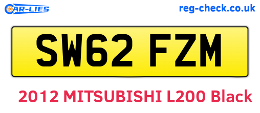 SW62FZM are the vehicle registration plates.