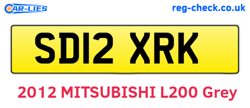 SD12XRK are the vehicle registration plates.