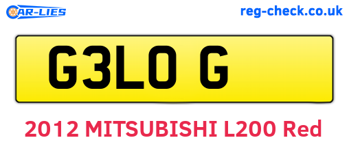 G3LOG are the vehicle registration plates.