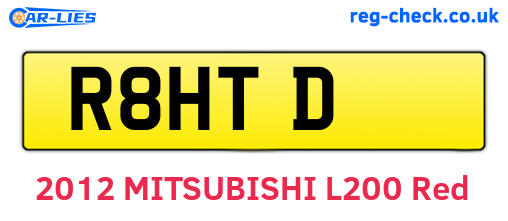 R8HTD are the vehicle registration plates.