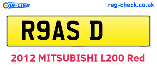 R9ASD are the vehicle registration plates.