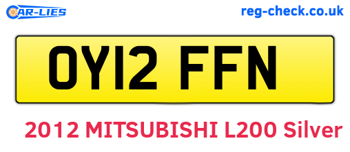 OY12FFN are the vehicle registration plates.