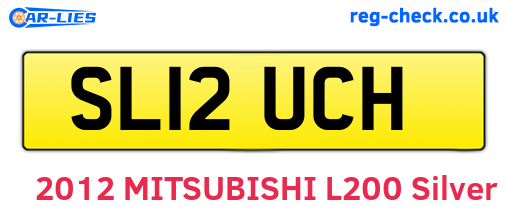 SL12UCH are the vehicle registration plates.
