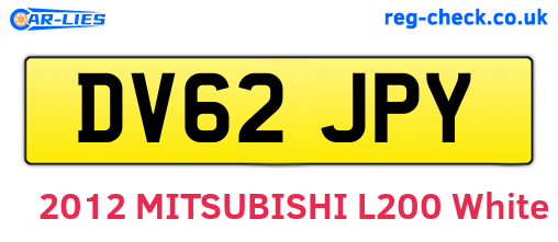 DV62JPY are the vehicle registration plates.