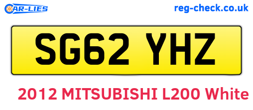 SG62YHZ are the vehicle registration plates.