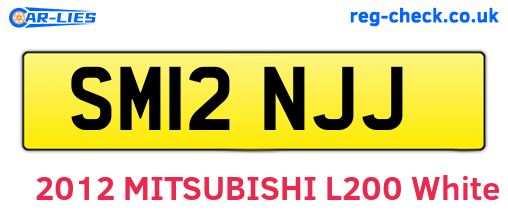 SM12NJJ are the vehicle registration plates.