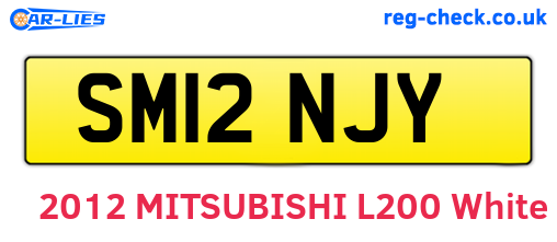 SM12NJY are the vehicle registration plates.