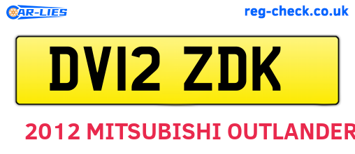 DV12ZDK are the vehicle registration plates.