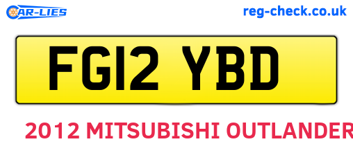 FG12YBD are the vehicle registration plates.
