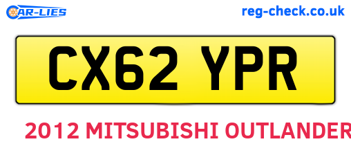CX62YPR are the vehicle registration plates.