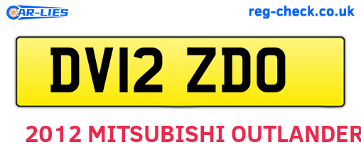 DV12ZDO are the vehicle registration plates.