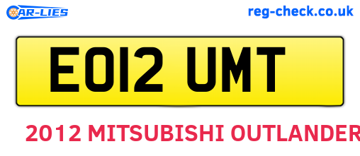 EO12UMT are the vehicle registration plates.