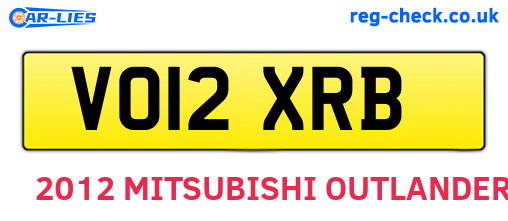 VO12XRB are the vehicle registration plates.