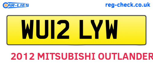 WU12LYW are the vehicle registration plates.