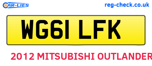 WG61LFK are the vehicle registration plates.
