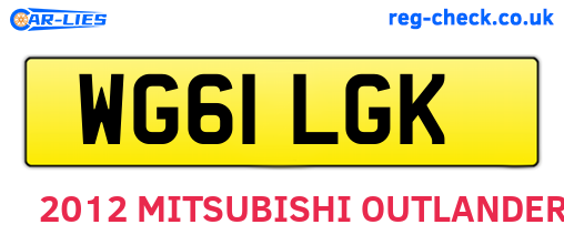 WG61LGK are the vehicle registration plates.