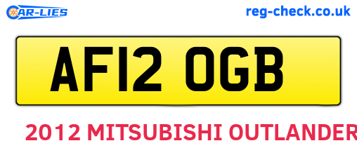 AF12OGB are the vehicle registration plates.