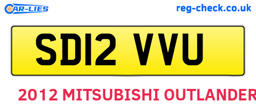 SD12VVU are the vehicle registration plates.