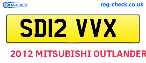 SD12VVX are the vehicle registration plates.