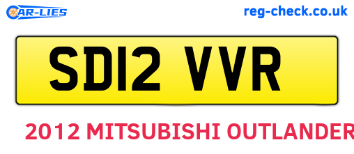 SD12VVR are the vehicle registration plates.