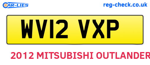 WV12VXP are the vehicle registration plates.
