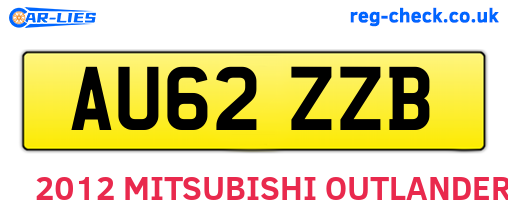 AU62ZZB are the vehicle registration plates.