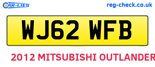 WJ62WFB are the vehicle registration plates.