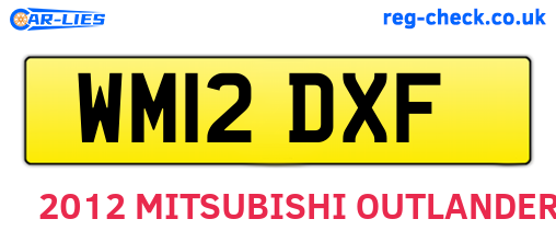 WM12DXF are the vehicle registration plates.