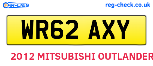 WR62AXY are the vehicle registration plates.