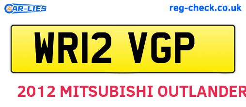 WR12VGP are the vehicle registration plates.