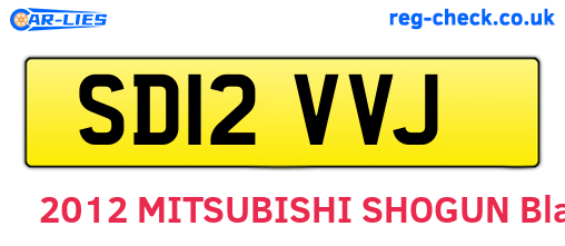 SD12VVJ are the vehicle registration plates.