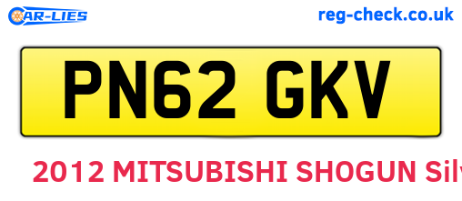 PN62GKV are the vehicle registration plates.