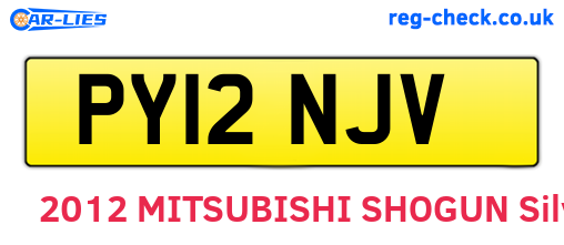 PY12NJV are the vehicle registration plates.