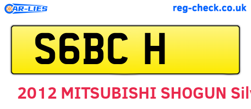 S6BCH are the vehicle registration plates.