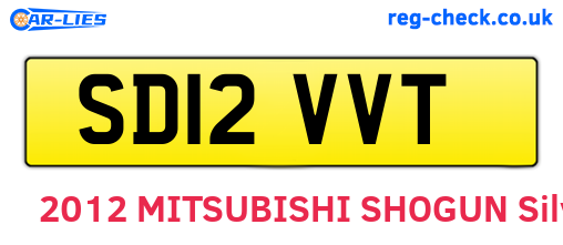 SD12VVT are the vehicle registration plates.
