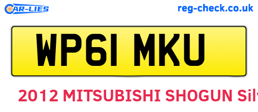 WP61MKU are the vehicle registration plates.