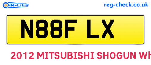 N88FLX are the vehicle registration plates.